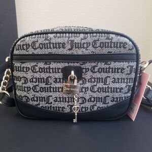 Juicy Couture Eastside Westside Camera Black/Beige Crossbody Bag NWT